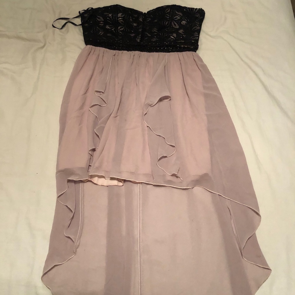 asymmetrical pink dress